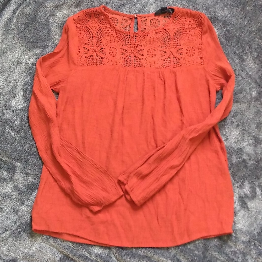 Sweet Wanderer boho lace yoke top